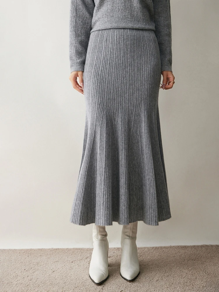 Cashmere skirt premium