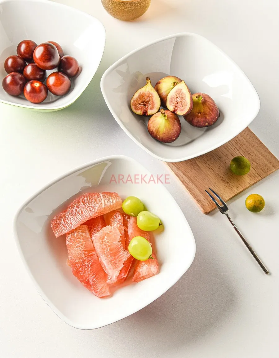 Fruit salad bowl, household tableware, plastic bowl, creative cold mixed vegetable fruit plate, fruit basin