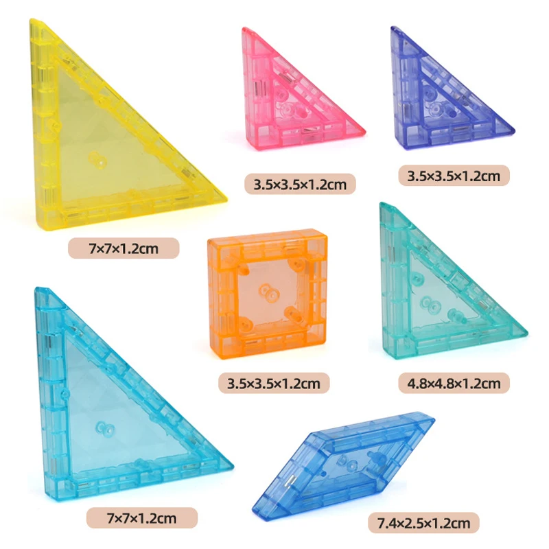 Montessori Magnetic Tangram Jigsaw Toys 3D Geometric Figure Puzzles Game Logical Thinking Training Educational Toys for Children