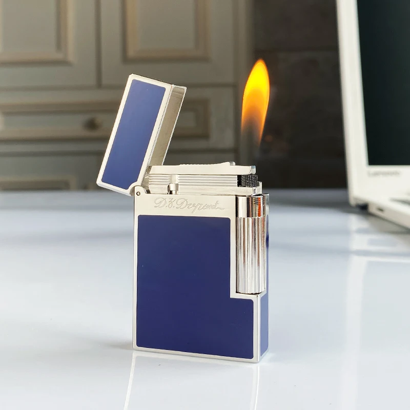 Windproof Lighter with Bright Sound for Men Retro Cigarette Gift Brass Shell