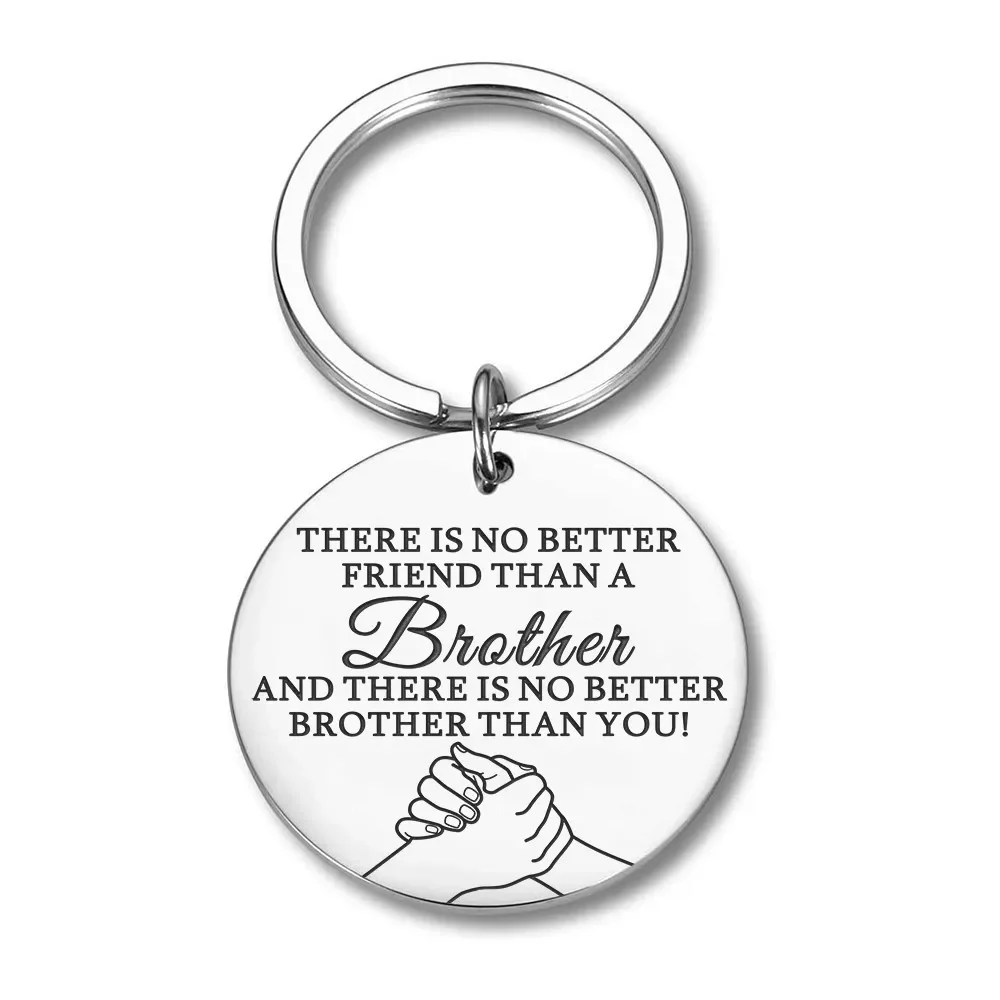 

Брелок для ключей Brother, подарок для брата, друга, BFF, брелок для ключей для больших братьев, подарок для младшего брата, подарок на день рождения, брелок для ключей