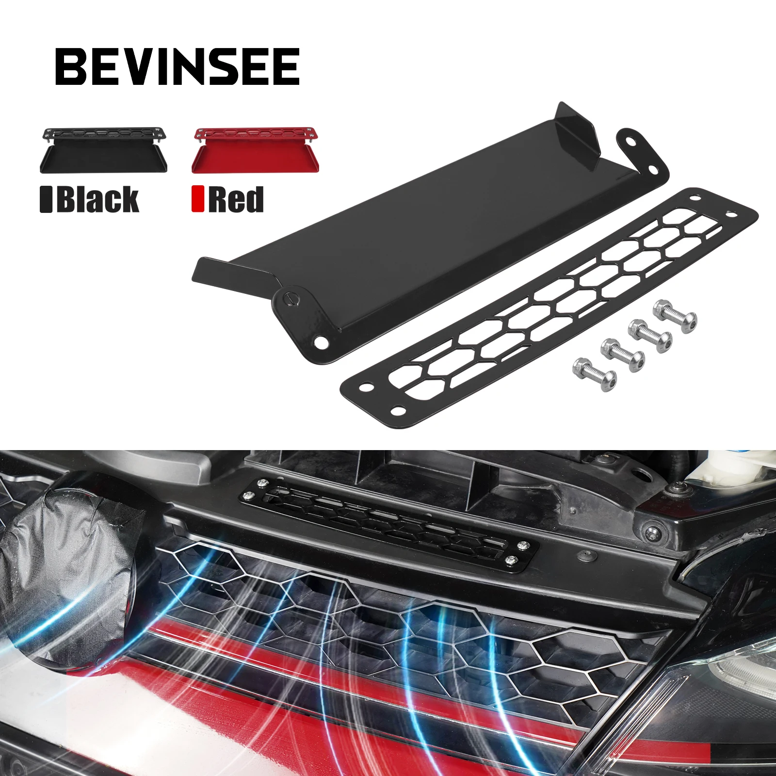 BEVINSEE Dynamic Air Inlet Scoop Kit for VW Golf MK7 MK7.5 1.4 GTI R Audi S3 8V