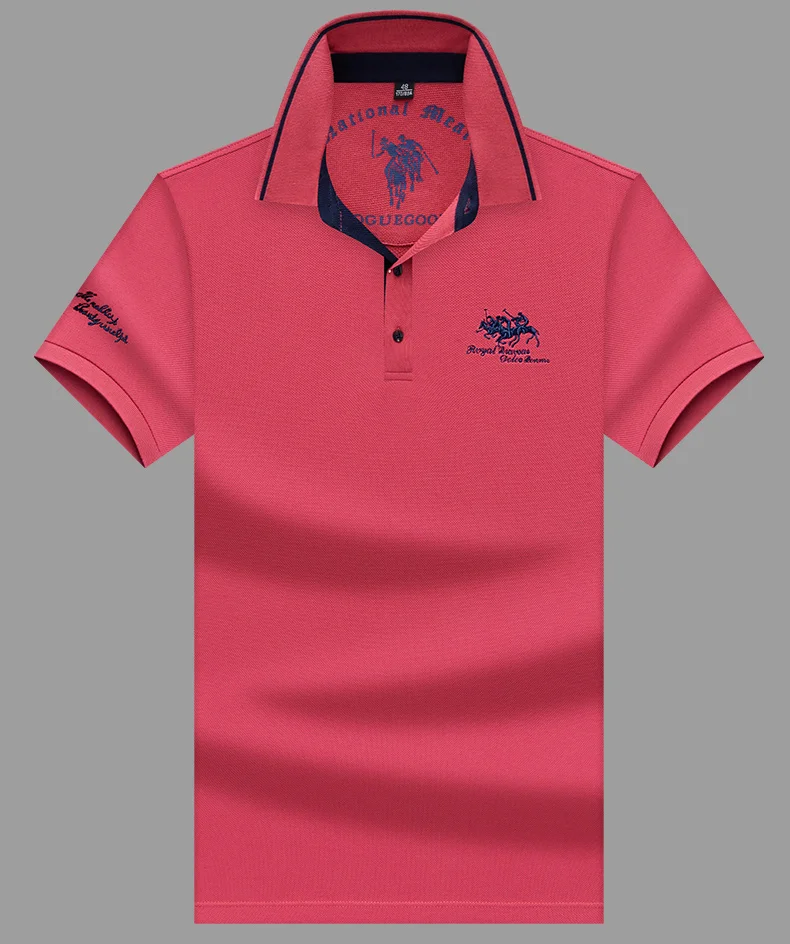 Detail besticktes Poloshirt