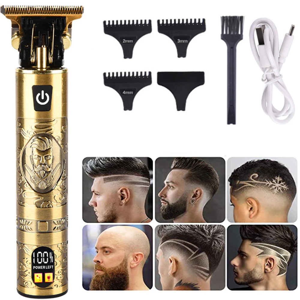 

Professional Hair Clipper Men's Rechargeable Electric Oil Head Carving Hair Scissors Oil Head hair clipper carving mark Razor