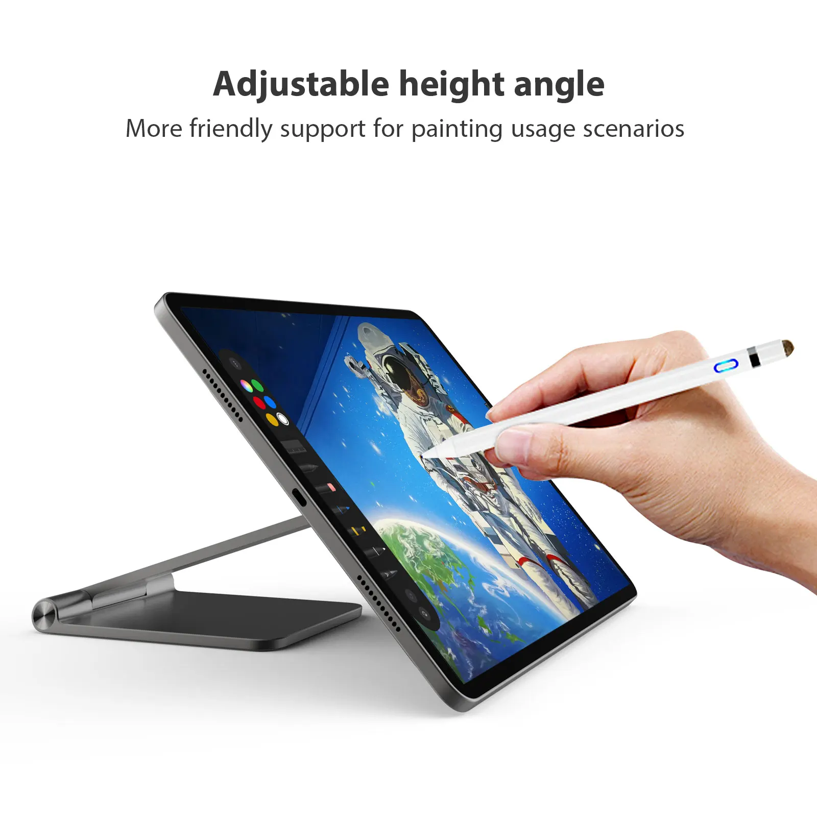 Meaowxva-suporte Magnético Dobrável para Ipad Suporte Tablet Rotação de Alumínio ar Ipad Pro 12.9 11 - Imagem 2