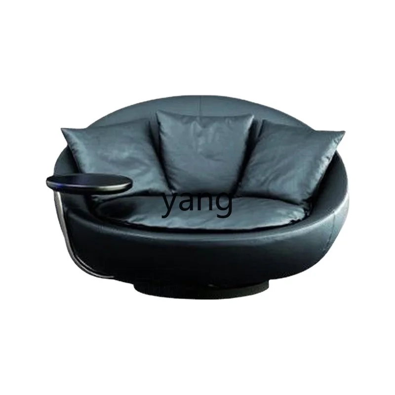 

CX Minimalist Living Room Oval Fabric Rotating Armchair Lazy Sofa