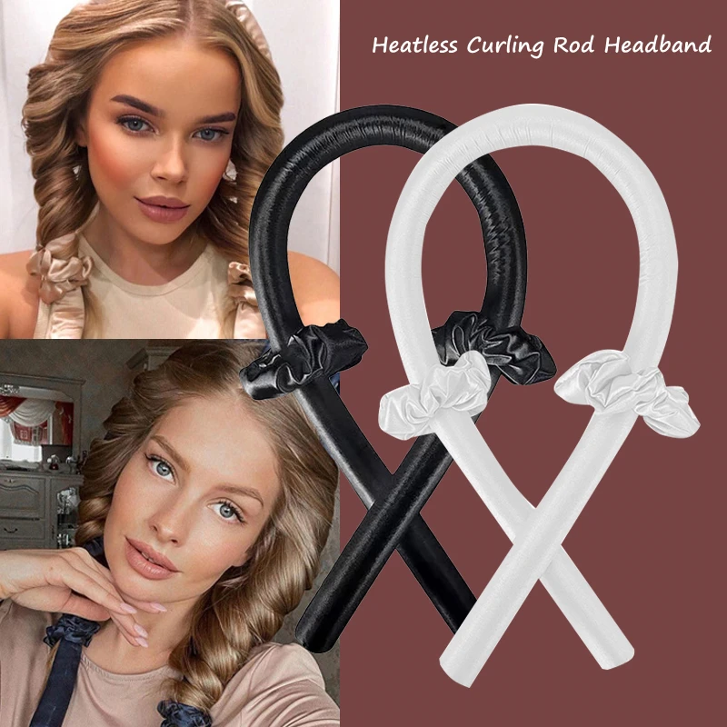 Heatless Hair Curlers Curling Iron Headband Lazy Curler Silk Heatless  Curling Wand Make Curly Hair Styling Tool boucleur cheveux - AliExpress