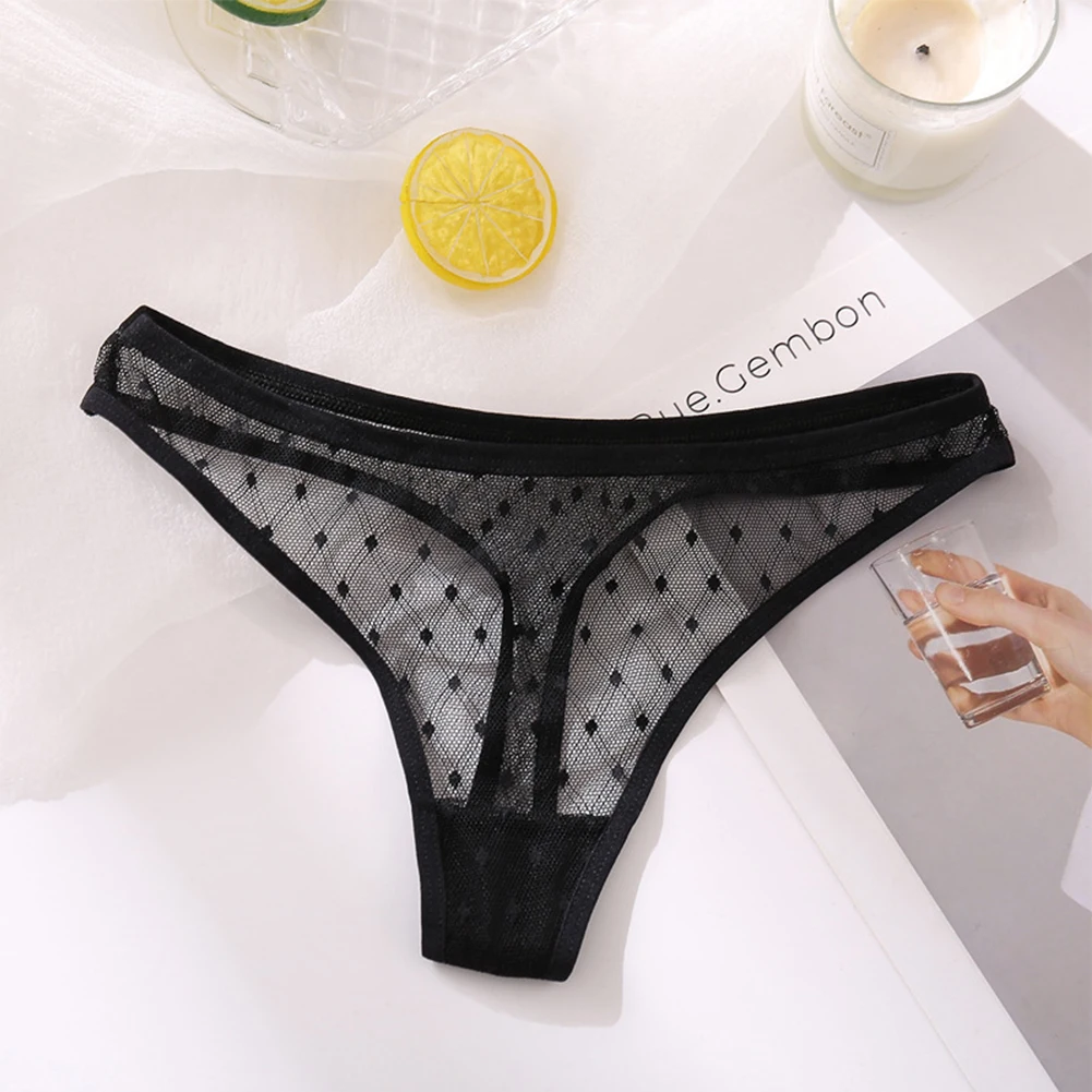 

Womens Sexy Panties Sheer Lace See Through Thong Briefs Transparent Breathable T Back Underpants Seductive Erotic Underwear