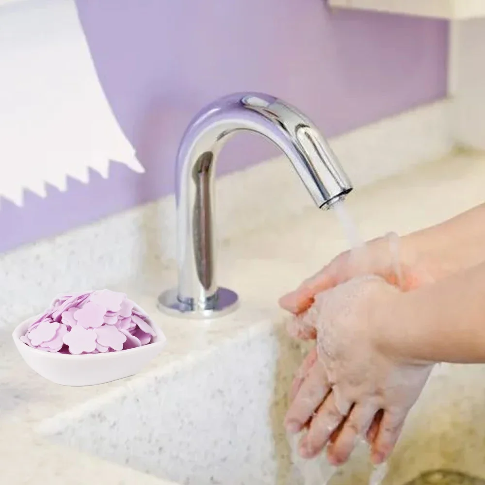 Portable Petal Soap Sheets Portable and Dissolvable Soap Paper Sheet for Hand Washing and Cleaning Dissolvable Camping Mini disposable soap paper