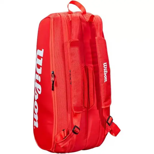 Racket Wilson Federer DNA 12 Pack Tennis Bag (White/Gold Women's