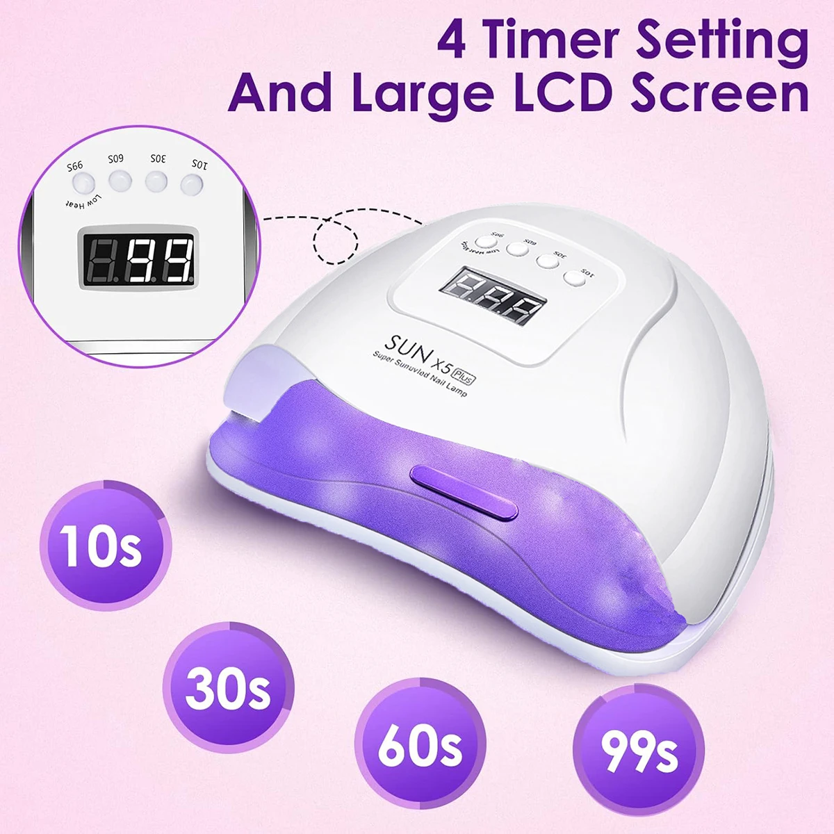 Nail Lamp LED UV Lamp for Curing Gel Polish Motion Sensing Manicure Pedicure Salon Tool