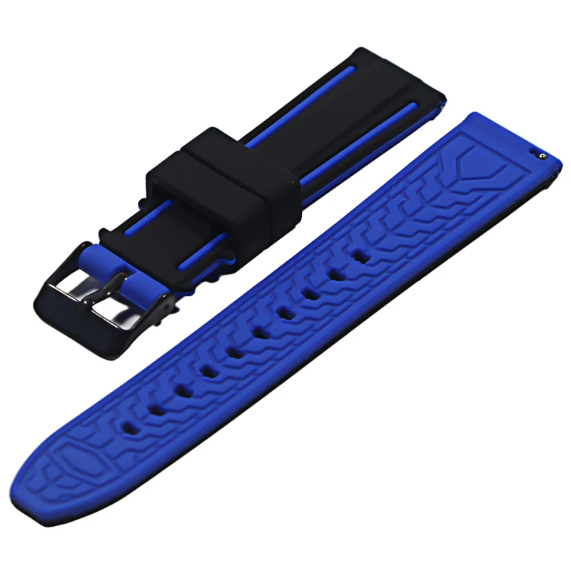 Deluxe Silicone Quick Release Watch Band - Durable Rubber Strap Replacement