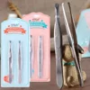 Stainless Steel Eyebrow Trimming Clip Set Flat Oblique Jaws Practical Eye Brow Clips Brow Hair Removal Tools Eyebrows Tweezers 1