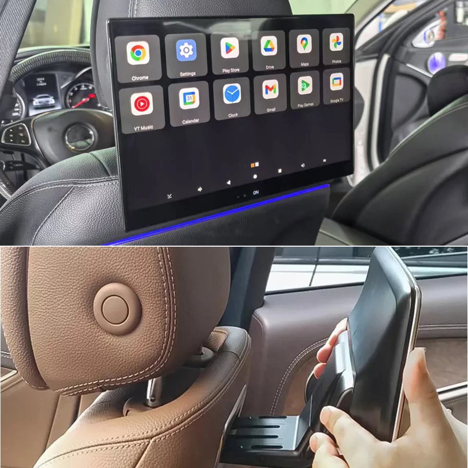 Headrest Monitor Display IPS Android 16 Touch Screen For Mercedes W213 ...