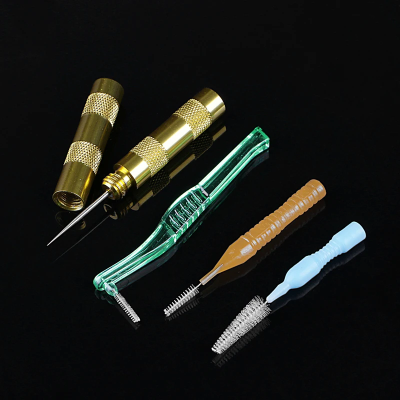 

New Spray Gun Nozzle Cleaning Repair Tool Needle&Brush Set