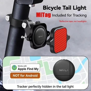 Bicycle Airtag Tracker Reflective Bracket Road Bike Hidden Locator Anti-theft Anti-lost Multi-function Bracket Warning Light 1