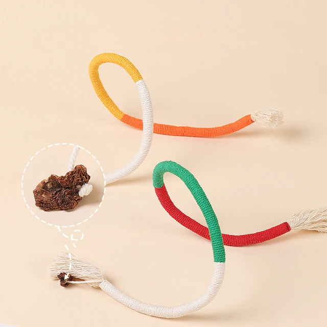 Cat Bite Rope Toy Grinding Teeth Durable Teasing Cat Rope Toy Cat Scratcher Ropes Toys Cotton Rope Bite-resistant Chewing Toy 5