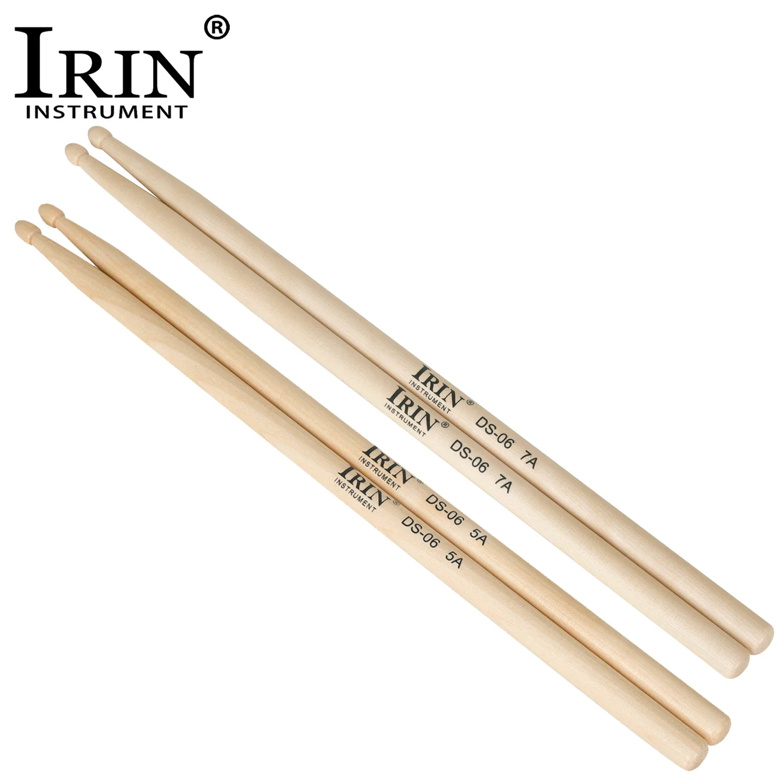 Drum Sticks Drum Accessories IRIN DS-06 Drum Sticks Maple Drumstick 5A 7A Drum Mallets Professional Wooden Percussion Musical Instrument Accessories Parts