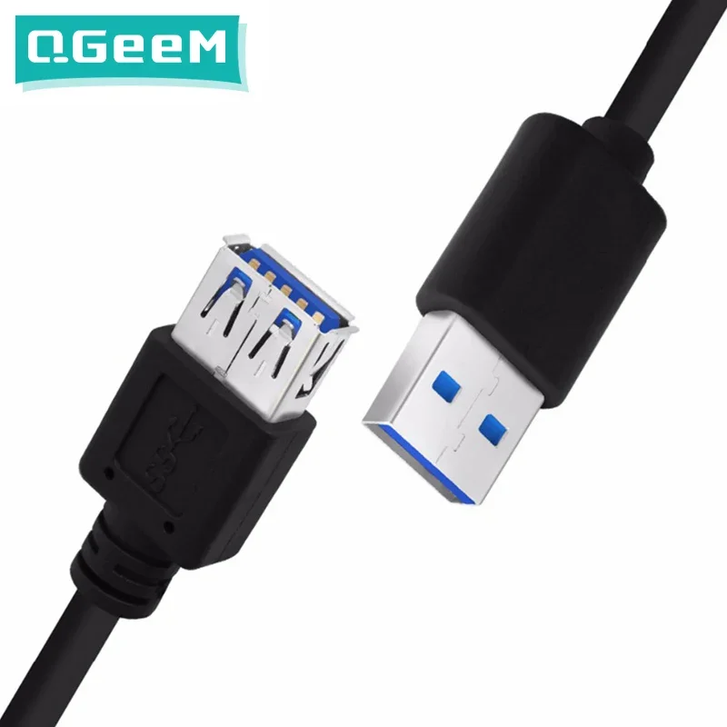 thumbnail image 1 of QGeeM Cable de extensión USB Extensor de cable USB 3.0 para PC Laptop Smart-TV PS4 Xbox SSD Cable USB Cable de extensión macho a hembra Cable de datos USB a USB Cable de extensión USB USB 3.0 2.0 Cabl, 1 of 5