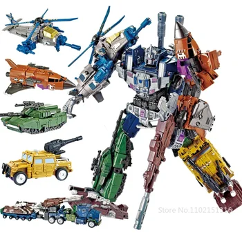 5 in 1 trasformazione oversize Bruticus Robot car Action Figures modello militare di aereo da carro armato