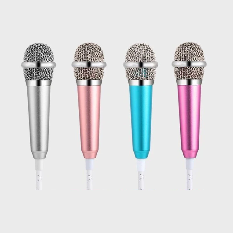 스테레오 스튜디오 마이크, KTV 가라오케 미니 마이크, 이어폰 포함, 스마트폰 노트북 PC 데스크탑 핸드헬드 오디오용, 3.5mm