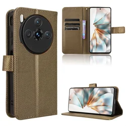 Leather Flip Wallet Case - Magnetic Book Holder Shell Cover for Nubia Z60S Pro (Brown)