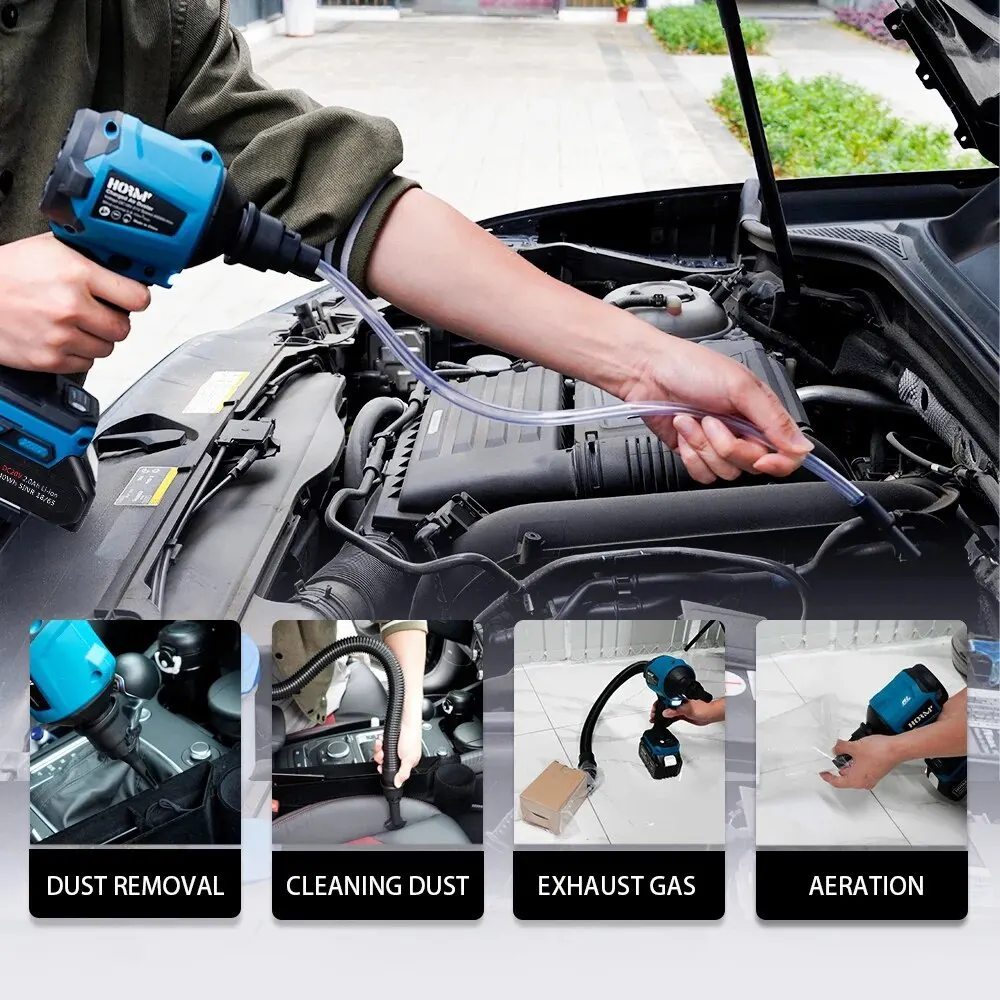 Hormy 6IN1 Cordless Air Blower With Nozzle Dusting Machine Multifunction Dust Blower Inflator Vacuum Tool For Makita 18V Battery 3