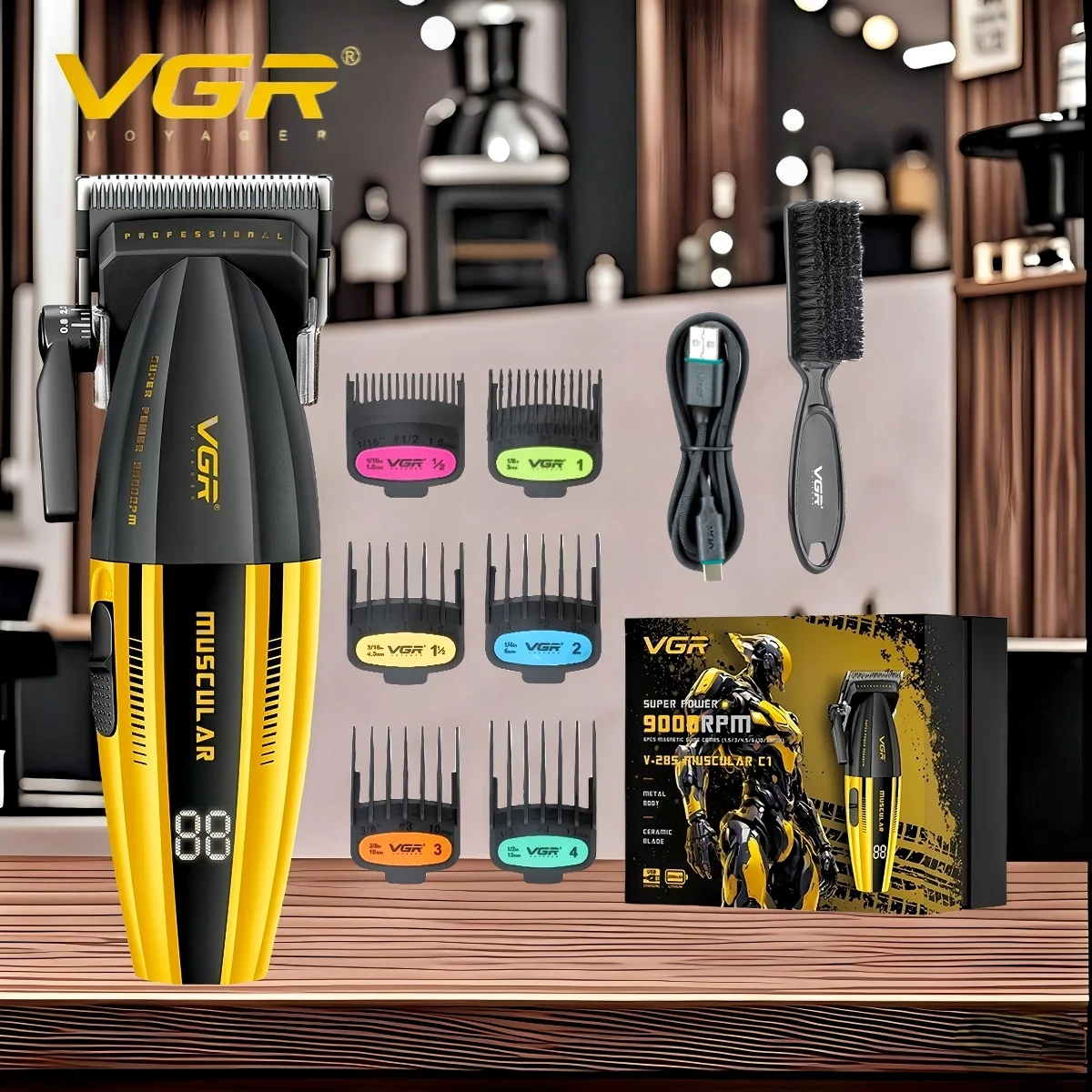 VGR Clipper Professional Hair Trimmer Electric Hair Cutting