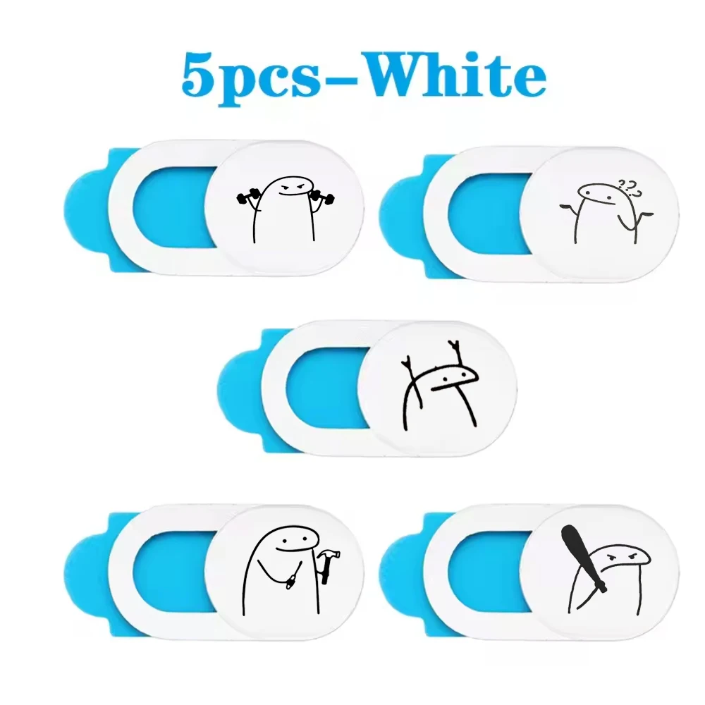Cartoon WebCam Cover Privacy Sticker - Antispy Shutter Slider for Laptops, Tablets & Phones