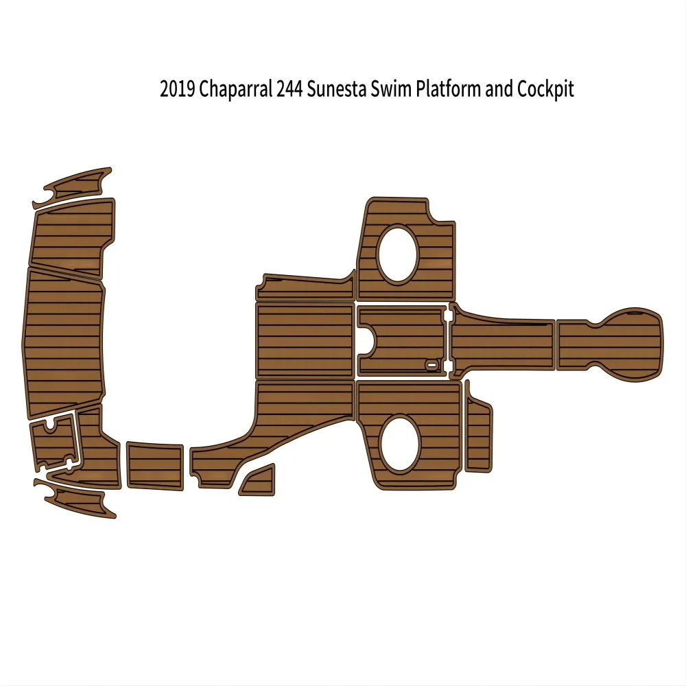 

2019 г., Chaparral 244 Sunesta, плавательная платформа, кабина, лодка, EVA пенопластовый напольный коврик из тика