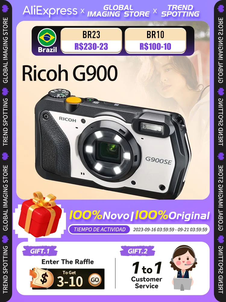 Ricoh G900 산업용 디지털 웹캠 솔루션 메모 내장 암호 보호 방수 액션 카메라, 액션 카메라