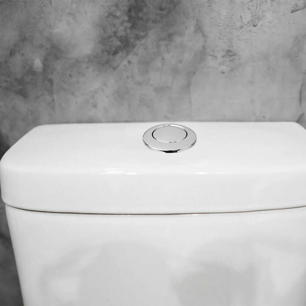 

Bathroom Toilet Push Button Toilet Button Cover Round Flush Valve Rods Push Toilet Fixture Water Tank Button Bath Accessories