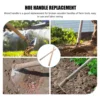 2 Pcs An Fittings Solid Wood Handle Garden Accessories Hoe Long Ax Replacement Hammer Replacements Staff 2