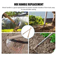 2 Pcs An Fittings Solid Wood Handle Garden Accessories Hoe Long Ax Replacement Hammer Replacements Staff 2