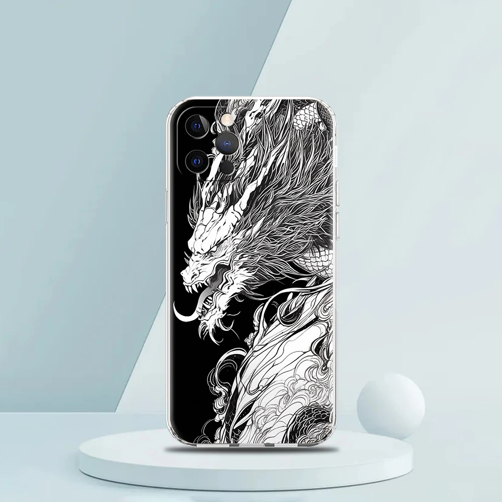 China dragon Handy hülle für iPhone 16 15 14 13 12 Pro Max transparent weich für iPhone 11 Pro Max 7 8 plus xs xr Silikon hülle Tasche – Detail 6