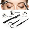 2-17 PCS Eyebrow Trimmer Set Eyebrow Razor Scraping Eyebrow Comb Razor Eyebrow Clip Scissors Tweezers Makeup Tools Sets 2