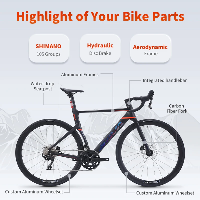 

SAVA EX-7 aluminum road bike road bike race bike R7000 24 speed accessories UCI+CE approved with led tail light