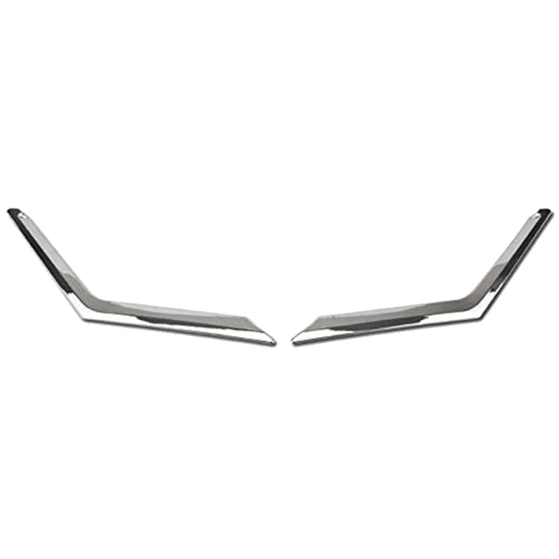 2Pcs Chrome Front Mesh Grille Grill Head Light Cover Trim For Nissan Rogue X-Trail T32 2014 2015 2016