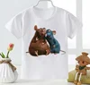 Cartoon Funny  Baby Clothes Pattern T-shirt Boys And Girls Soft White T Shirt Toddler Summer Fashion New Style Top Kids T Shirt 4