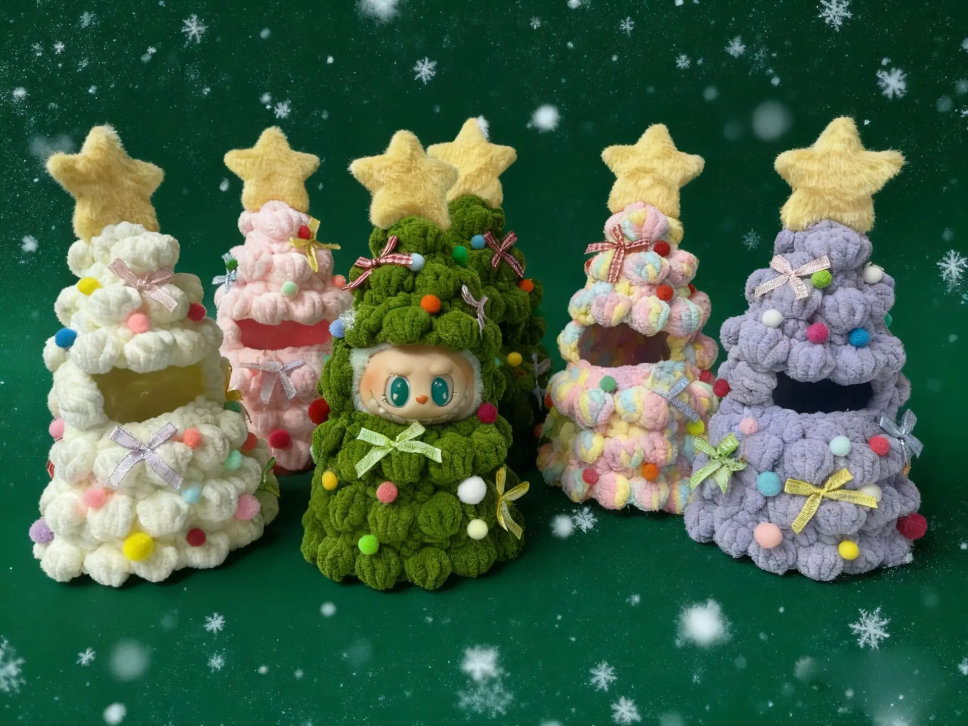 Labubu Christmas Tree Plush House – Holiday Accessories Series