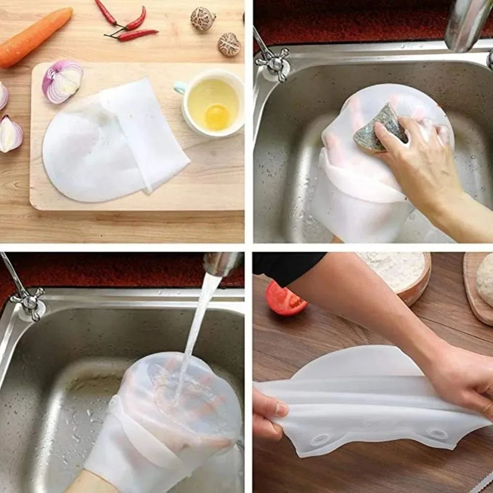 Kneading Dough Bag Silicone Versatile Dough Mixer for Bread Pastry Pizza & Tortilla Non-Toxic Multifunctional Cooking Tool,dough mixer,dough kneading bag,bread baking tools,pasta making tools