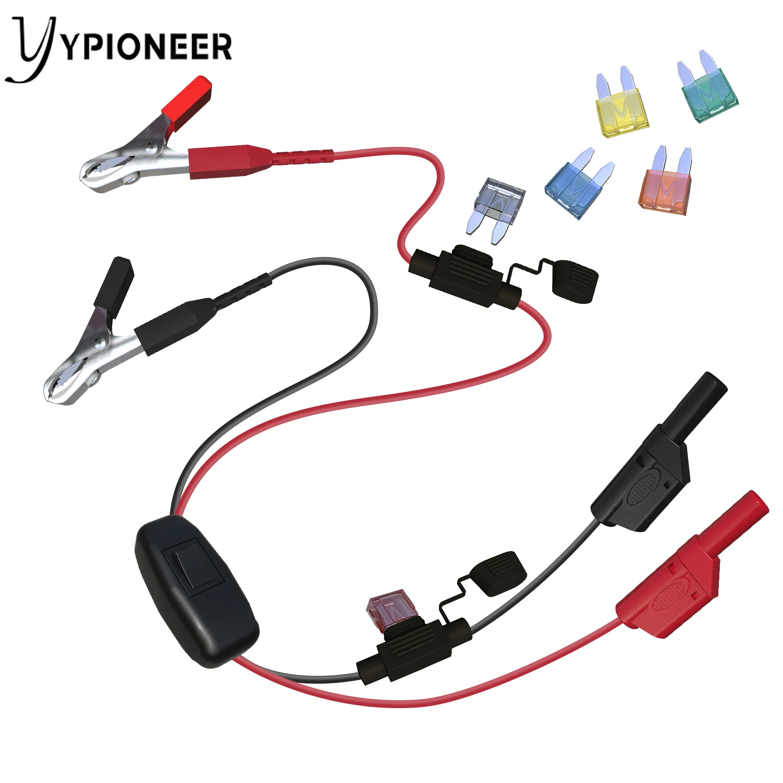 

Тестер Слива паразитов YPioneer P1901 с автомобильным лезвием, набор предохранителей, 6 цветов, для тестирования автомобильных аккумуляторов