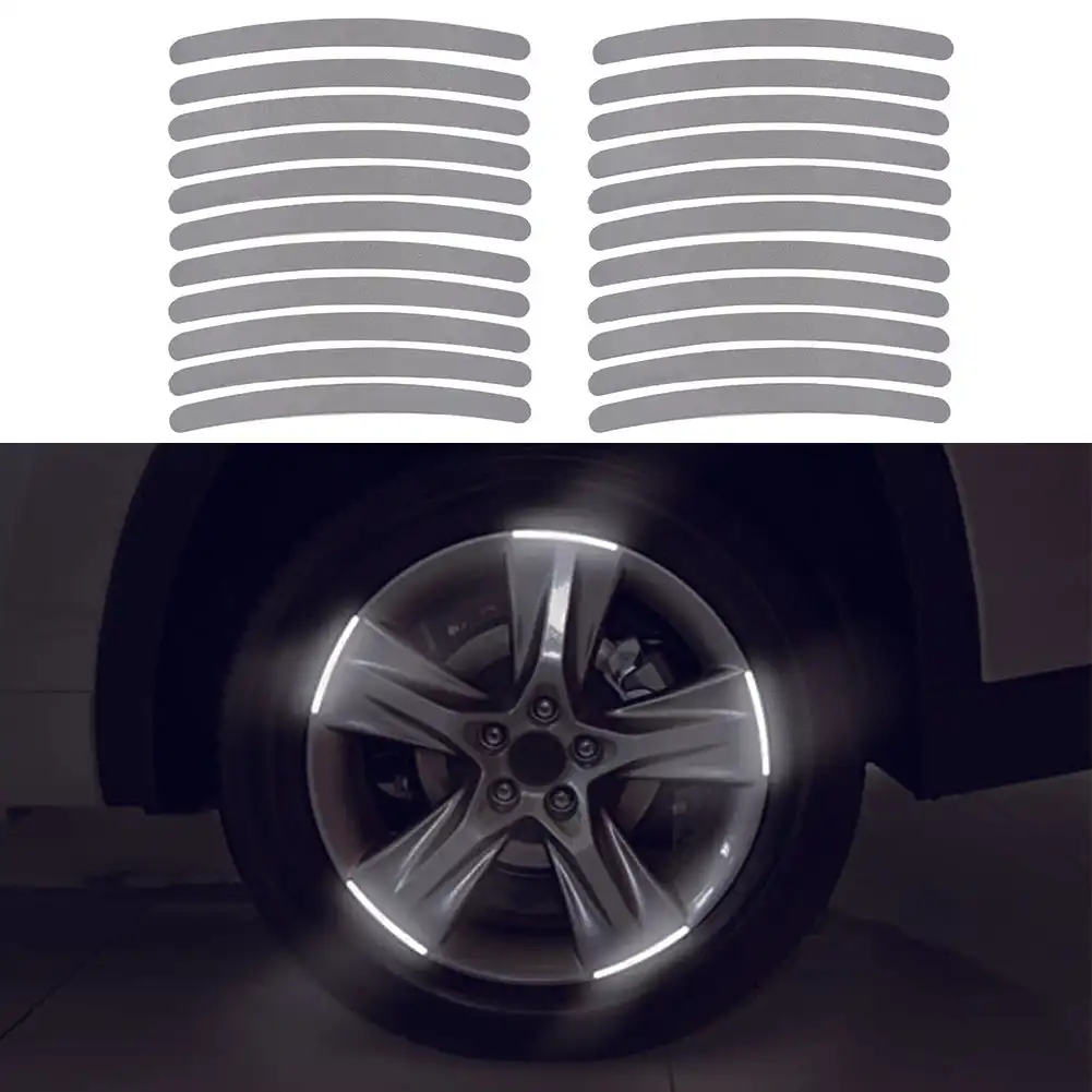 Tanio 22pcs Car Wheel Hub Strong Reflective Sticker Tire Rim