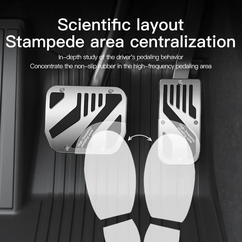 For Tesla Y Highland Juniper 2017-25 Aluminum Alloy Pedal Cover Fuel Pedal Foot Gas Accelerator Pedal Brake W0Y0