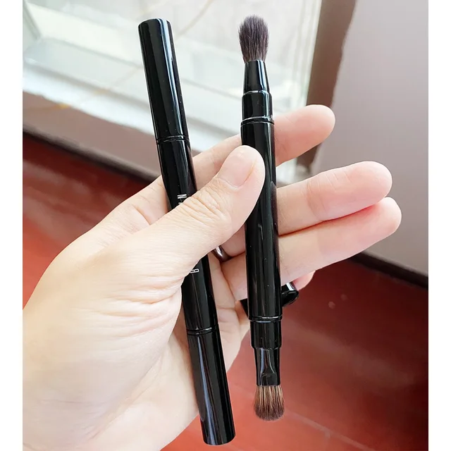 Mélangeur d'ombre à paupières rétractable à double extrémité, brosse de maquillage en métal de haute qualité pour façonner les yeux, mélange de taches, outil de brosse cosmétique 1