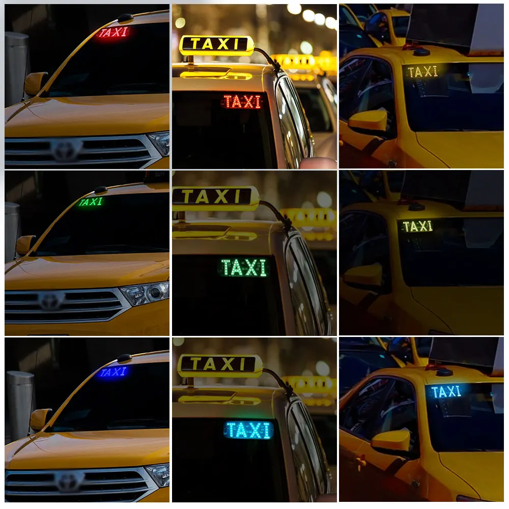 QCHIAN Taxi Light, Taxi LED Sign Decor, Taxi LED Light Logo - View #6
