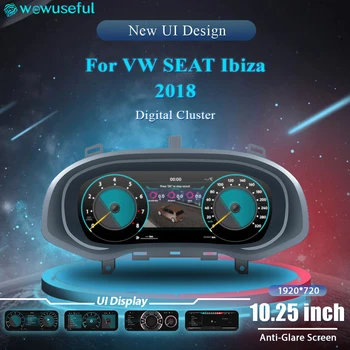 Panel de Instrumentos Digital Wowuseful de 10.25'' para VW Seat Ibiza Arona, Años 2018-2025, Panel Virtual de Instrumentos 1