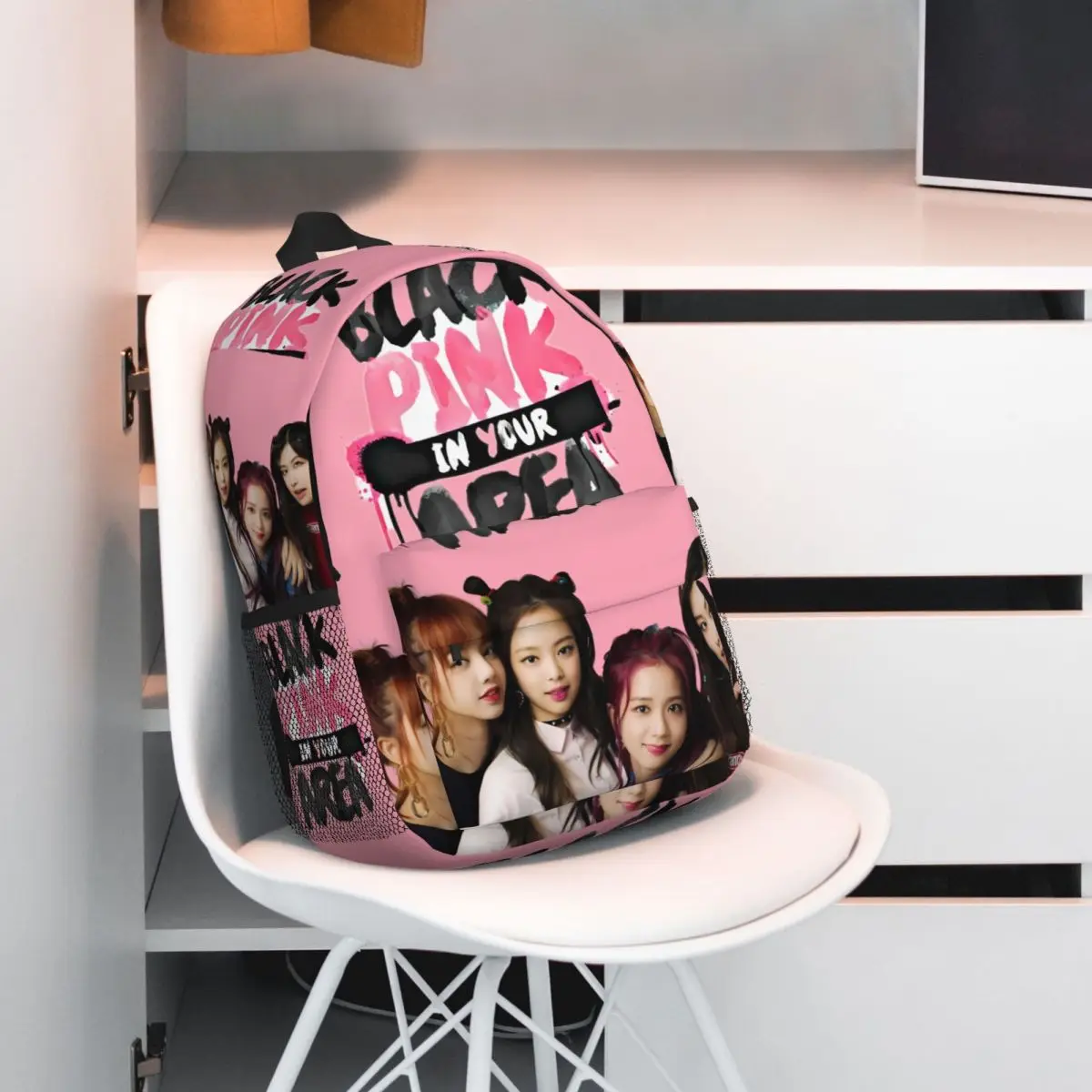 Love Pink Love Black New Fashion High Capacity Waterproof College Backpack Trendy Laptop Travel Book Bag 15inch 6
