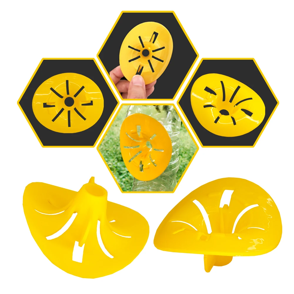 

2-10PCS Wasps and Hornet Trap Catcher Fatal Funnel Bee Flying Insects Traps Garden Pest Control Tool Entrance 10MM Flower Shape