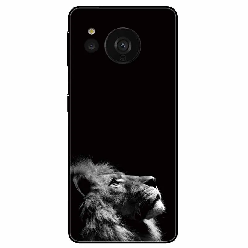 Elegant Black Lion Cats Silicone TPU Protective Case